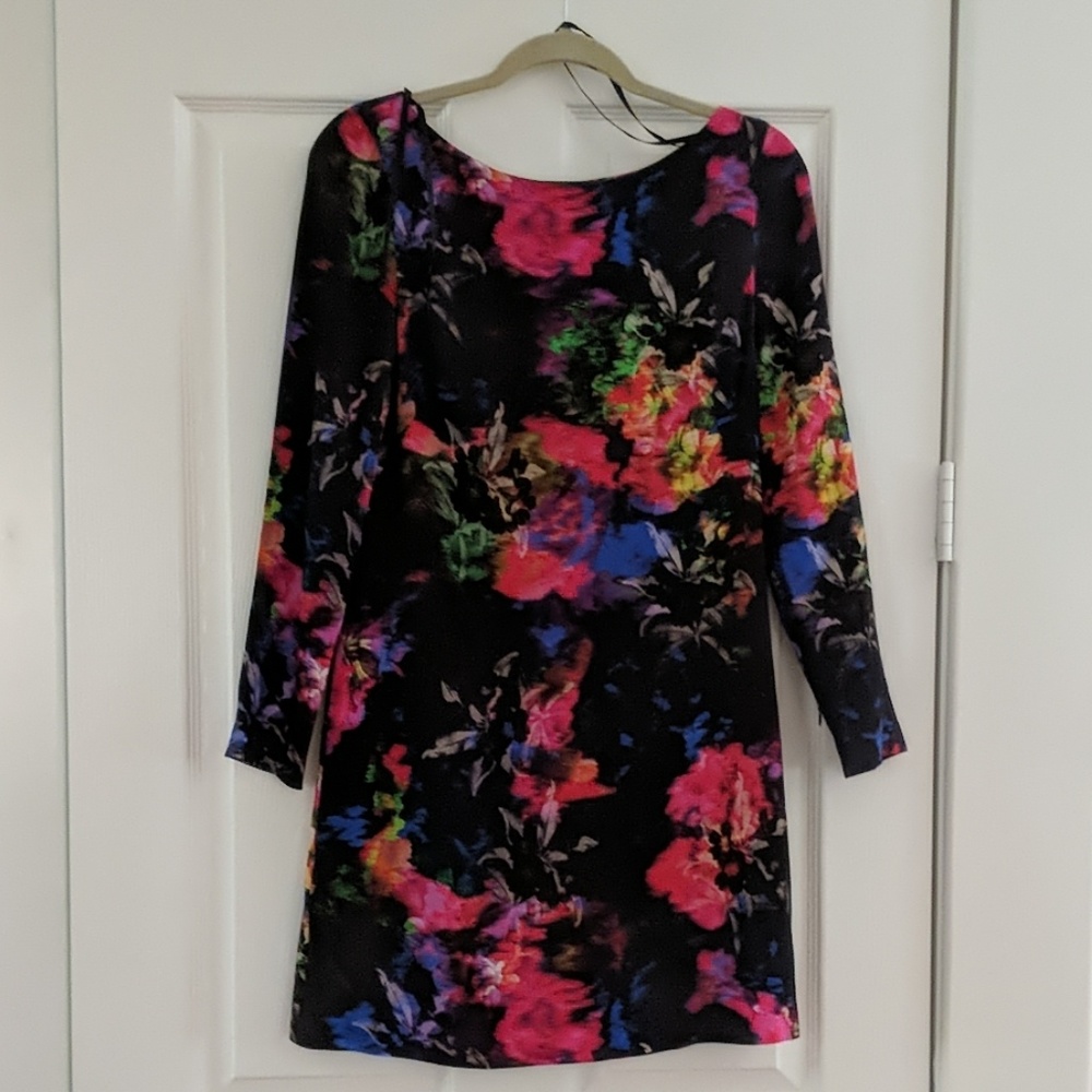 Milly Jewel Floral Cocktail shift dress